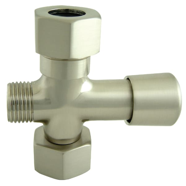 Vintage Shower Diverter, Brushed Nickel